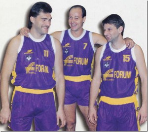 Sabonis, Corbalán y Chomičius en el Fórum Valladolid.